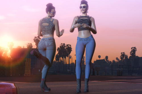 Mp Female  Tight Jeans Outfit & Top Full Body Mod