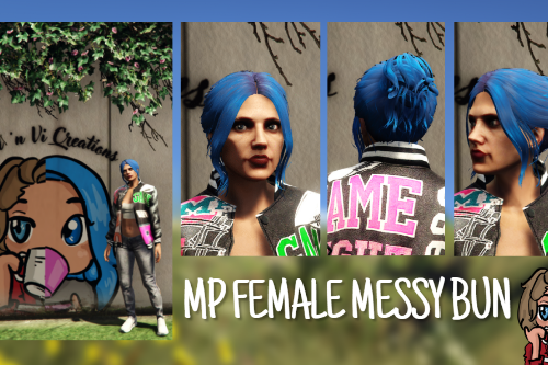 MP Female Hair - Messy Bun