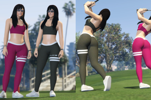 Mp Female Tight Sport  Leggings+ Top Full Body Mod JUCE