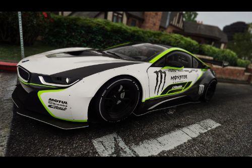 Multicolor Monster Energy Livery for BMW I8 Coupe MANSAUG