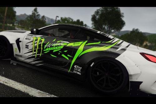 Multicolor Monster Energy Livery for  BMW M8 Competition MANSAUG 