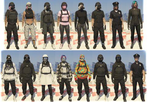 | Singelplayer | Tryhard +Police Outfit Pack [MENYOO] [16x Outfits - Male and Female]