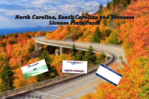 NC, SC and TN License Plate Pack 