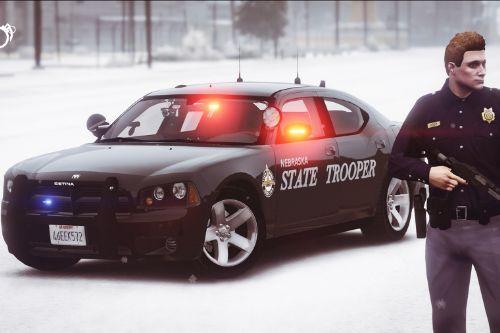 Nebraska State Patrol - '09 Dodge Charger & Ped