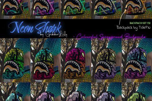 Neon Shark - Backpacks for Male & Female MP