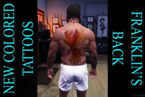 New Colored Tattoos - Franklin's Back [Graphics Tablet]