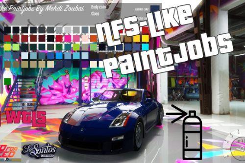 NFS-like Paintjobs, 17 Paint types, custom RGB color, colored chrome and more