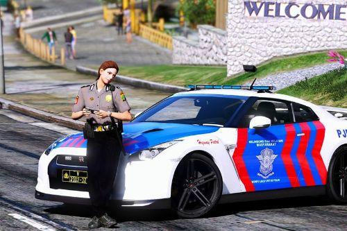 Nissan GT-R R35 Indonesian Police Higway Patrol