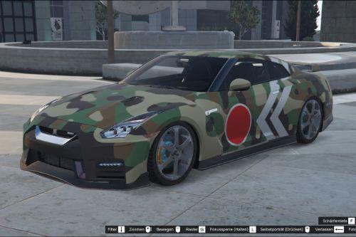 Nissan GT-R R35 livery - camouflage, rising sun - livery_JP Performance, JAPAN