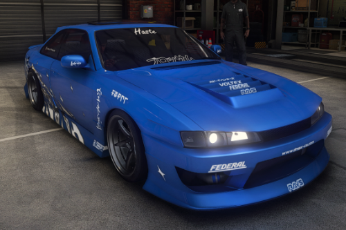 Nissan Silvia K's 1998 S14 Kouki Streetrace clean livery