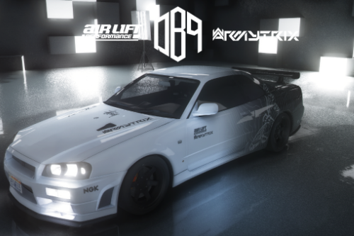 Nissan Skyline R34 - Cicada 3301 - Topographic livery