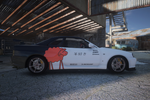 Nissan Skyline R34 Sheepyrace streetrace livery