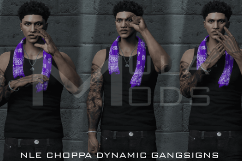 NLE Choppa Dynamic Gangsigns