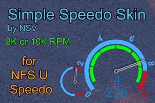 Simple Speedo SKIN by NSV (for NFSU)