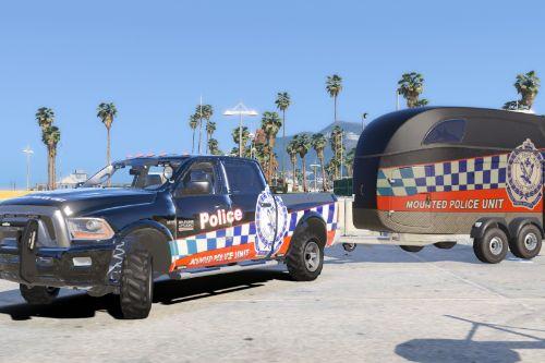 NSW Police mounted unit horse float & dodge ram