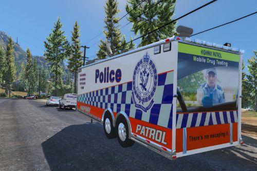 NSW Police random testing "booze bus" command centre
