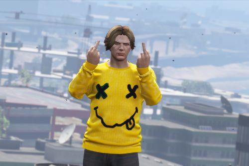 NYC Yellow Happy Dose Smiley Sweater (The Kid LAROI) for MP Male 
