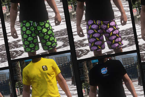 Pack Shorts and T-Shirt Retexture for MP Male