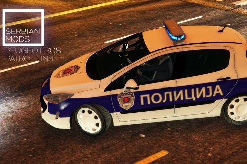 Peugeot 308 Policija (Serbian Police Patrol Unit)