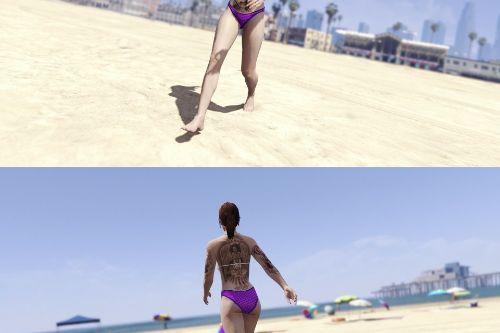 Pink/Purple Mesh Bikini Bottom Online Female