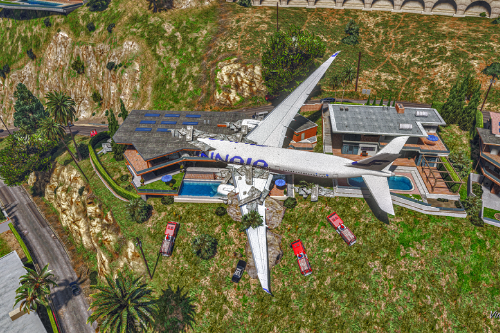 Plane accident at Franklin's house