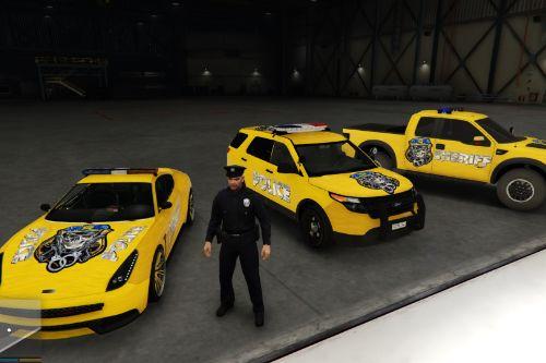 Gold Police Car Textures