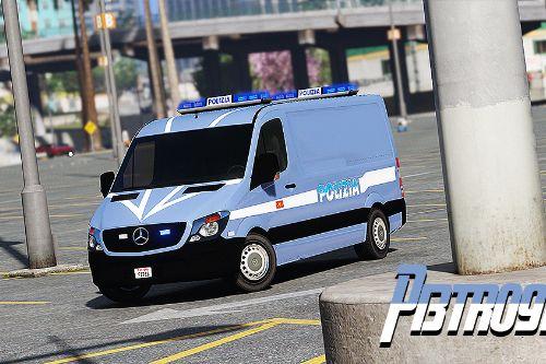 Polizia Italiana Mercedes Sprinter [4k]