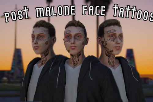 Post Malone Face Tattoos / Premade / MP Male
