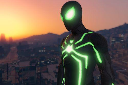 PS4 Spider-Man Big Time (Stealth) Suit w/ Emissive Effects [Add-On Ped] 