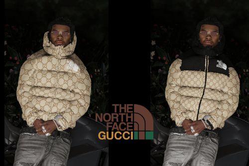 Puffer Jacket North Face Gucci For Franklin
