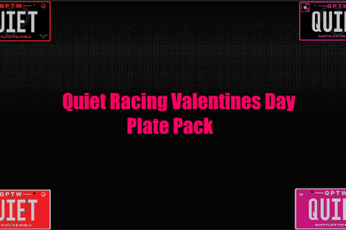 Quiet Racing Valentines Day Plate Pack