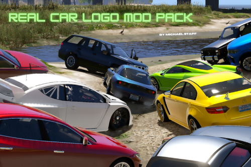 Real car logo mods transformation badge pack - including Ferrari, Mercedes, Ford, Jeep, BMW, Toyota, Maserati, Lotus etc.