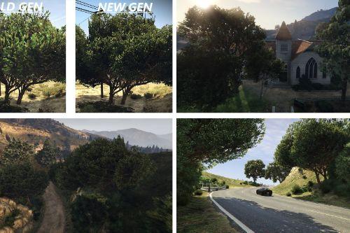 Realistic Vegetation (New Gen Tree Models) GTA V Legacy