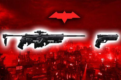 Red Hood Sniper and Pistol