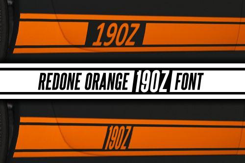 Redone Font for Orange 190z Livery
