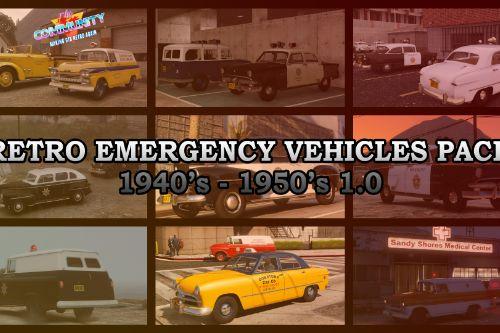 Retro Emergency Vehicles Pack ( 40's - 50's ) [ Add-on | Non-els | LODs ]