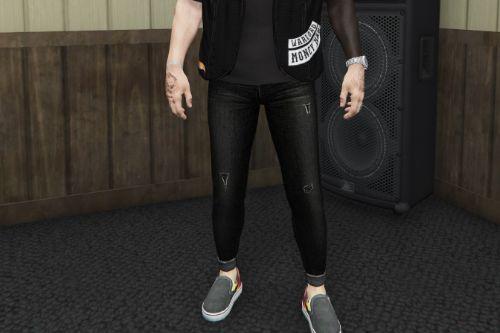 Rolled Up Skinny Jeans | High Quality | MP Male | 8 x Colours [Add-on | Replace | Fivem]