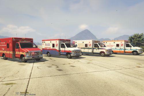 San Andreas E450 Ambulances Skin Pack [4K]