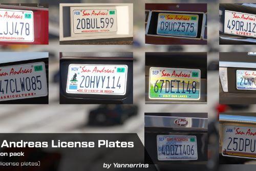 San Andreas License Plates Expansion Pack [Add-On | Cj24-Style]