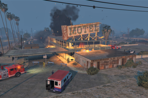 Sandy Shores Motel On Fire