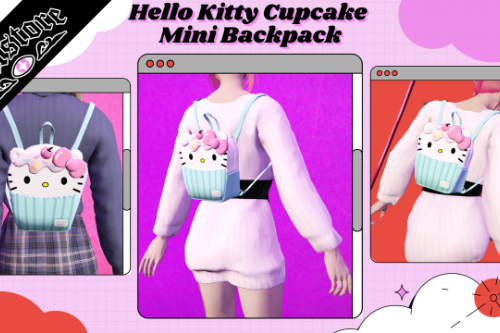 Sanrio Hello Kitty Cupcake Mini Backpack For MP Female