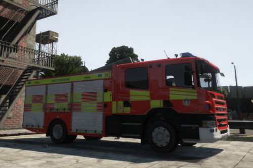 Scania fire engine west Yorkshire Paintjob 