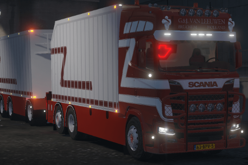 Scania R570 G&J Leeuwen BV [STEERING TRAILER] [INTERIOR]