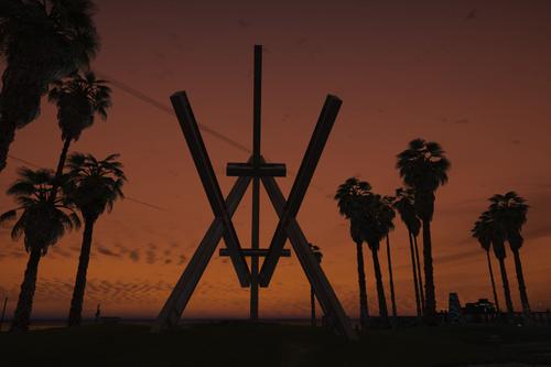 Sculpture on the beach from first game version B2ed01 3