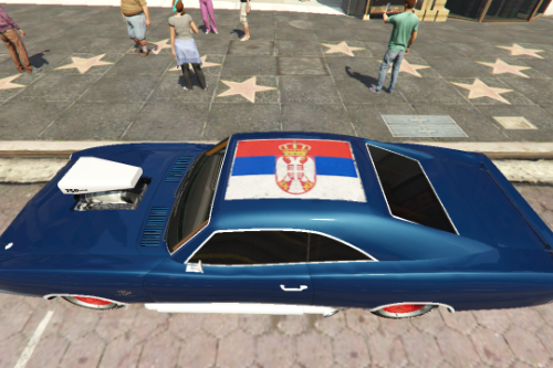 Serbian flag for Dukes roof