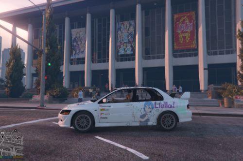 Shiki Wakana Love Live Superstar Itasha for 2003 Mitsubishi Lancer Evolution VIII