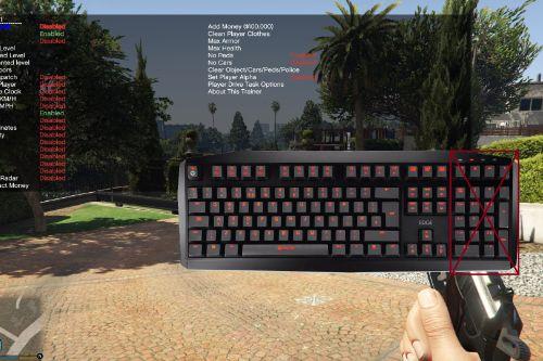Simple Trainer for GTA V (For users who don't have number pad keys)