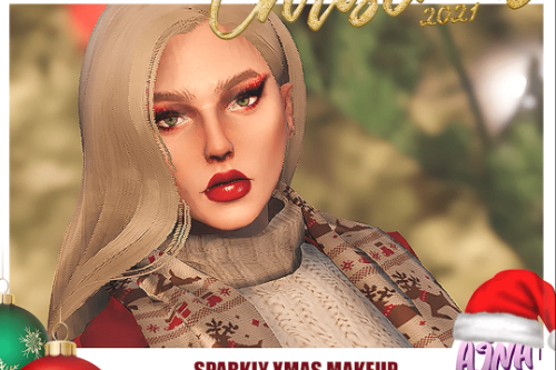 Sparkly Xmas Makeup for MP Female 