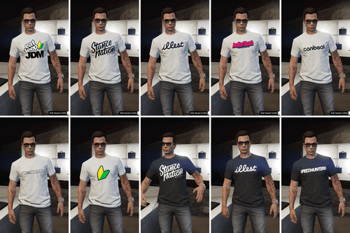 Stance style T-Shirt pack for Online male character 3d39ba shirt