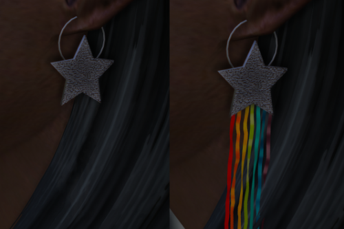 Star Earring with ribbons for MP Female/Male